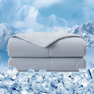 Productafbeelding van Koeldekbed, zomerdekbed, 200 x 210 cm, grijs, met Arc-Chill-3.0 technologie