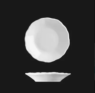 Produktbild von Butterdose 11 cm, weißes Porzellan, Verona, G. Benedikt