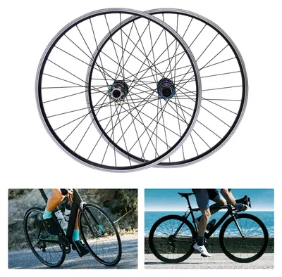 Produktbild von Mountainbike-Radsatz, 29 Zoll Größe, Aluminiumlegierung Material, 6-Loch Speichendesign, Scheibenbremsen-kompatibel, maximale Tragfähigkeit 200 kg