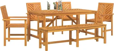 Immagine prodotto di Set da Pranzo per Giardino 6 pcs Marrone