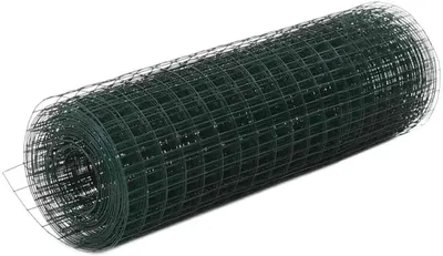 Produktbild von Drahtzaun für den Garten mit PVC-Beschichtung, wetterfester Maschendraht, grüner Stahl