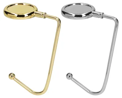 Produktbild von kwmobile Taschenhalter für Tisch - 2x Handtaschenhalter für Tisch - Taschenhaken - Taschen Aufhänger - Taschen Halter Haken - Tischhaken Set Gold