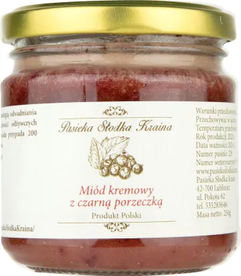 Obrázek produktu pro Pure Seduction: 250g Sweet Land Apiary Raw & Pure Creamy Blossom Honey with Blackcurrant ️"
