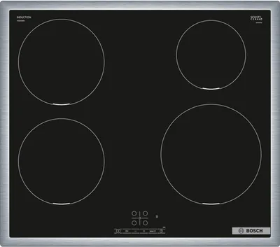 Obrázok produktu pre Bosch Serie 4 PIE645BB5E, Čierna, Vstavaný, 60 cm, Indukčná varná doska so zónami, Sklokeramická, 4 zone(s)