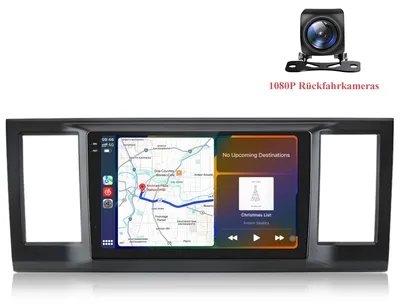 Produktbild von 9.5" 2K QLED Autoradio für VW Transporter T5 Multivan Caravelle kabelloses CarPlay Android Auto inkl. 1080P Rückfahrkamera GPS Navi 4G WIFI 6+128GB