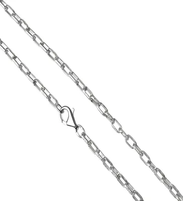 Produktbild von V Collier 925/- Sterling Silber weiß Gliederkette 50 cm