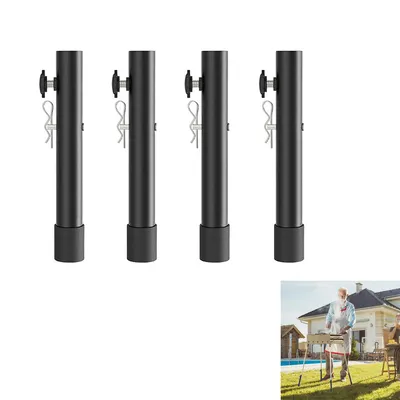 Produktbild von 4 Stück Klappbare Tischbeine, Tischstütze, Hebebein für gebogene, Stuhlbeinverlängerung, höhenverstellbare bis 9,2 cm--20 cm