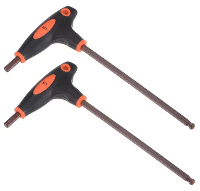 Produktbild von Inovra - Innensechskantschlüssel mit T-Griff - 2 Stück - S2-Stahl - Kugelende - Ergonomisches Design - Für Präzision und Komfort - Innensechskantschlüssel