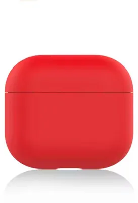 Image de CHPN - Étui pour AirPods - Étui compatible avec les AirPods 3 - Coque de protection en silicone - Étui pour Airpods - Compatible avec les Apple AirPods 3 - Rouge