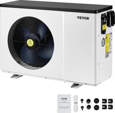 Zdjęcie produktu dla Elektryczna basenowa pompa ciepła VEVOR, moc grzewcza 1,48-7,11 kW, odpowiednia do ogrzewania i chłodzenia basenowych podgrzewaczy wody