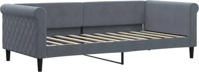 Obrázek produktu pro vidaXL Denní postel tmavě šedá 90x190 cm sametová