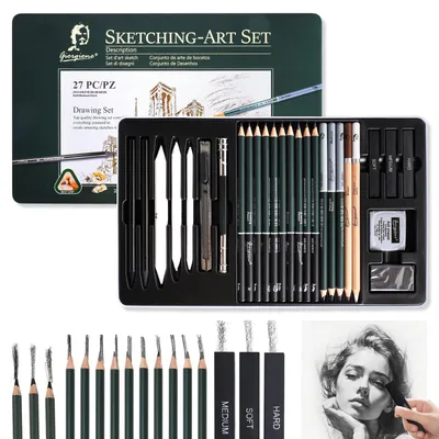 27-teiliges Zeichenstift-Set für Skizzen & Malen