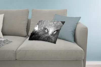 Produktbild von MuchoWow® Zierkissen Sofakissen Wohnzimmer Dekokissen 60x40 cm Adler - Schwarz - Weiß - Kopfkissen - Polster mit Foto