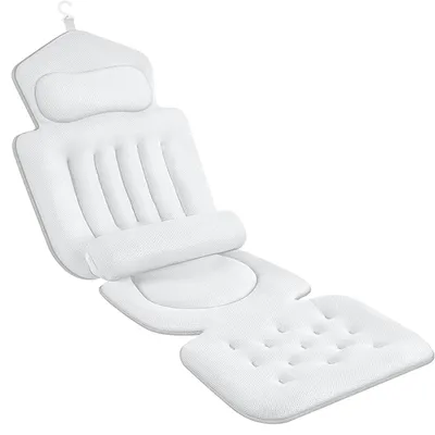 Immagine prodotto di SolidKeus - Cuscino da bagno per tutto il corpo, con cuscino per la testa e supporto lombare