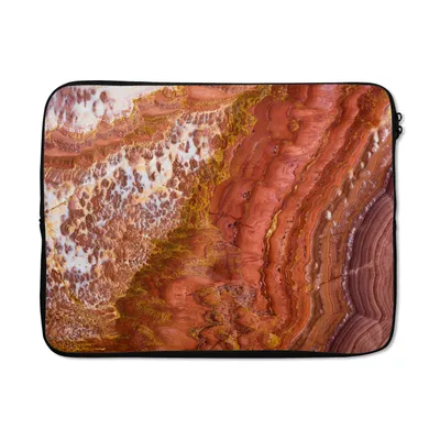 Produktbild von MuchoWow® Laptop Hülle 17 Zoll Laptoptasche Marmor - Naturstein - Textur - Zipper - Schutzabdeckung