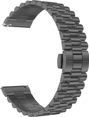 Produktbild von Strap-it Stahlarmband - Kompatibel mit Huawei Watch GT 3Armband 46mmHochwertiger EdelstahlHuawei watch strap Armband mit faltschließe für 22mmArmband Schwarz