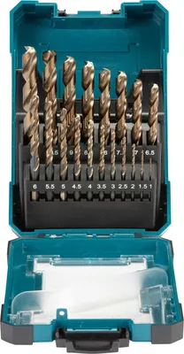 Obrázek produktu pro Makita 19dílná sada vrtáků M-Force M-Force - kov - 19 kusů - 1 - 10 mm