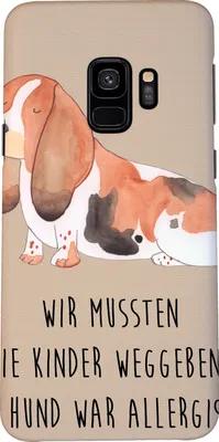 Produktbild von Mr. & Mrs. Panda Samsung Galaxy S9 Handyhülle Hund Basset Hound - Hundeglück - Geschenk, Hülle, Niedlich, Handy Case, Süß, Cover, Sprüche, Schutzhülle