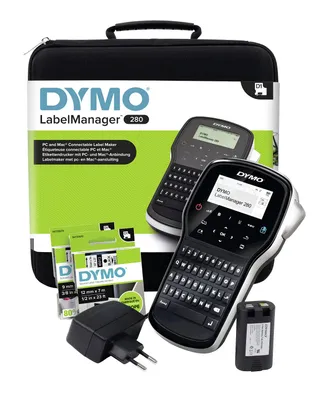 Produktbild von DYMO LabelManager ™ 280 QWERTY Kitcase, QWERTY, D1, Wärmeübertragung, Kabelgebunden, Schwarz, Silber