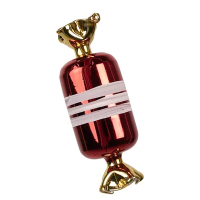 Immagine prodotto di Targhetta natalizia Clayre & Eef Ø 5x14 cm in vetro rosso