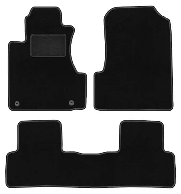 Obrázok produktu pre Velúrové autokoberce pre: Honda CR-V III 2006-2012 (SUV) – sada 4 ks, čierne, na mieru – Wielganizator LUX