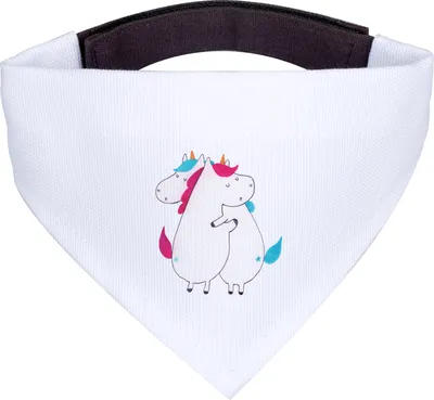 Produktbild von Mr. & Mrs. Panda Halstuch Hund Einhörner Umarmen - Weiß - Geschenk, Hundehalstuch, Freundin, Familie, Tuch, Unicorn, Liebe, Einhorn, Hunde, Für, BFF