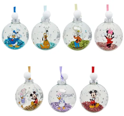 7er-Set Weihnachtsbaumkugeln Mickey & Freunde, Kunststoff