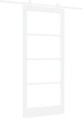 Produktbild von vidaXL Schiebetür ORKDAL 93 x 211 cm Massivholz Kiefer und Glas Weiß
