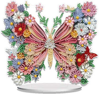 Diamond Painting Tischdekoration, DIY-Set, Schmetterling, 20 g