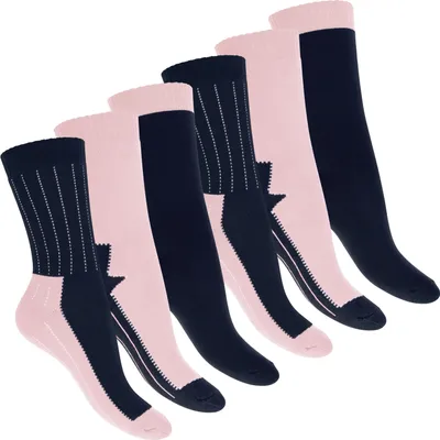 Produktbild von Footstar Damen Wintersocken (6 Paar), Warme Vollfrottee Socken mit Thermo Effekt - Navy Rosa 39-42