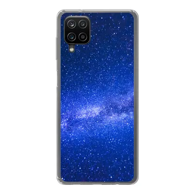 Produktbild von MuchoWow® Handyhülle Schutzhülle Hülle für Samsung Galaxy A12 Sternenhimmel - Universum - Blau - Jungen - Mädchen - Kinder Silikon Softcase Handy Hülle - Bild
