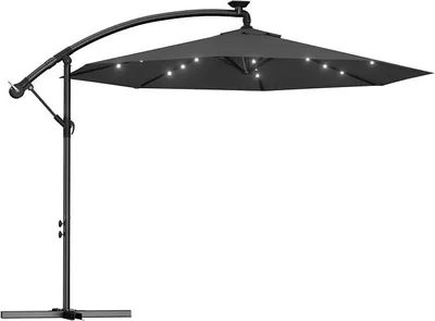 Imagen del producto de Parasol, toldo para pérgola con manivela, toldo de aluminio, toldo de mercado, toldo de jardín, toldo para balcón con soporte, protección solar, protección UV, para terraza, jardín, playa
