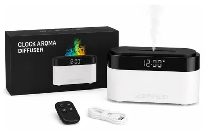 Produktbild von Luftbefeuchter Wecker LED Flammeneffekt Diffusor Fernbedienung