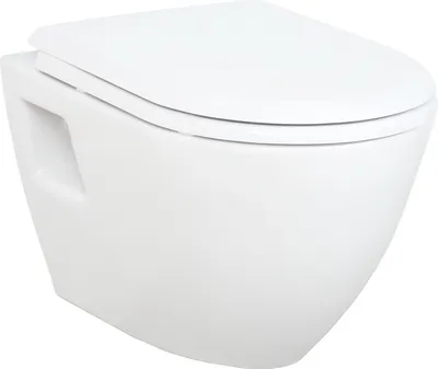 Produktbild von Creavit Design Wand WC aus Keramik mit Soft Close Sitz Kloschüssel hängend Badezimmer Toilette weiß
