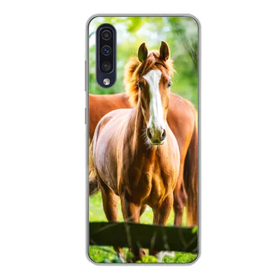 Produktbild von MuchoWow® Handyhülle Schutzhülle Hülle für Samsung Galaxy A50 Pferde - Licht - Wiese Silikon Softcase Handy Hülle - Mobiltelefonhülle