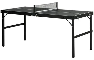 Obrázek produktu pro Mini stolní tenisová deska pro děti, skládací | Barva: Černá | Rozměry: 76 x 152 x 72 cm