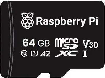 Immagine prodotto di Scheda di memoria microSDXC Raspberry Pi, A2, Classe 10, U3, 64 GB