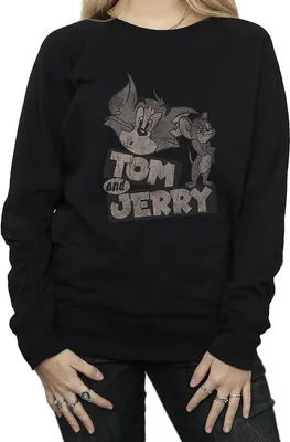 Produktbild von Tom and Jerry - Sweatshirt für Damen BI1147 (XL) (Schwarz)