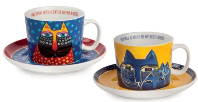 Zdjęcie produktu dla Gilde 4tlg. Set, Cappuccinotasse, "Fantastic Felines", Porzellan, mehrfarbig, VE 1, 2 Stück wie abgebildet, B. 13 cm, H. 8 cm, D. 10 cm 81378