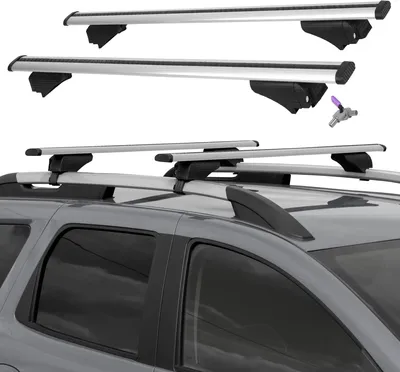 Produktbild von Querträger Dachträger Grundträger mit Schloss für VW Tiguan 1 Typ 5N in Grau