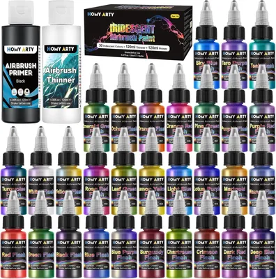 Produktbild von Airbrush Farbset 30 Farben, 120 ml, auf Wasserbasis, für Plastikmodelle