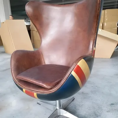 Produktbild von Stuhl Loungesessel Vintage Drehstuhl Chef Sessel Lounge Club Leder Jack Union