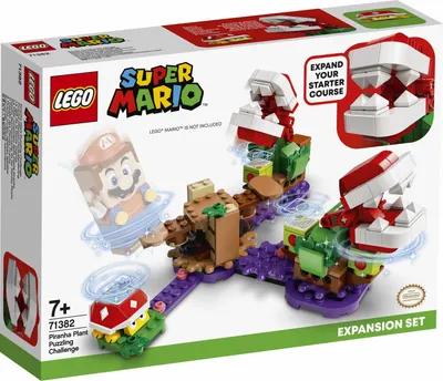 Zdjęcie produktu dla LEGO Super Mario Zawikłane zadanie z Kwiatkami Piraniami — zestaw dodatkowy, Zestaw do budowania, 7 lat(a), Plastik, 267 szt., 280 g