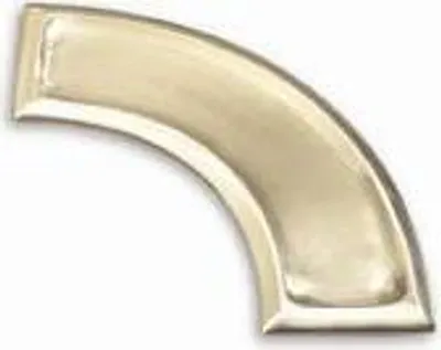 Produktbild von Kerzenteller Viertelkreis Bogen Messing Gold matt satiniert 29 x 8 cm