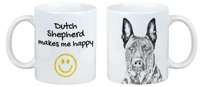 Obrázek produktu pro Německý ovčák (holandská varianta), Hollandse Herdershond - hrnek s motivem psa, veselý hrnek pro milovníky psů, personalizovaný dárek značky Art-Dog