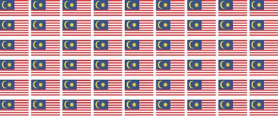 Produktbild von Mini Aufkleber Set - Pack glatt - 20x12mm - selbstklebender Sticker - Malaysia - Flagge / Banner / Standarte fürs Auto, Büro, zu Hause und die Schule - 54 Stück