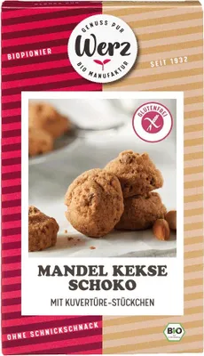 Produktbild von Werz Mandel Kekse Schoko 110g