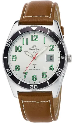 Produktbild von MasterTime Herrenuhr Super Power MTGA-10856-41L, analog, Funk, grüne Ziffern