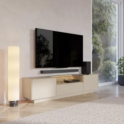 Immagine prodotto di Kakaha - Mobile Porta tv, 176x40x43h cm Beige, un Cassetto
