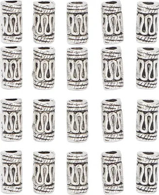 Produktbild von 20 Stück DIY Bartperlen Retro Legierung Haar Dreadlocks Perlen Zubehör für Haarflechten Armband Anhänger Halskette